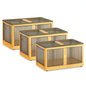 Foldable Storage Bins with Lid, 3-Piece Set