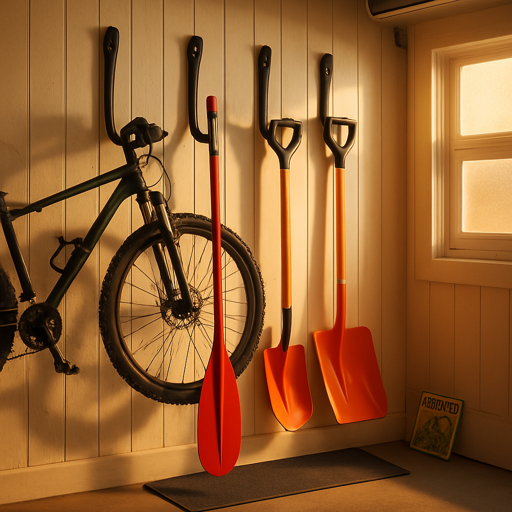 Garage Utility Hooks for Wall Mounts and Tools