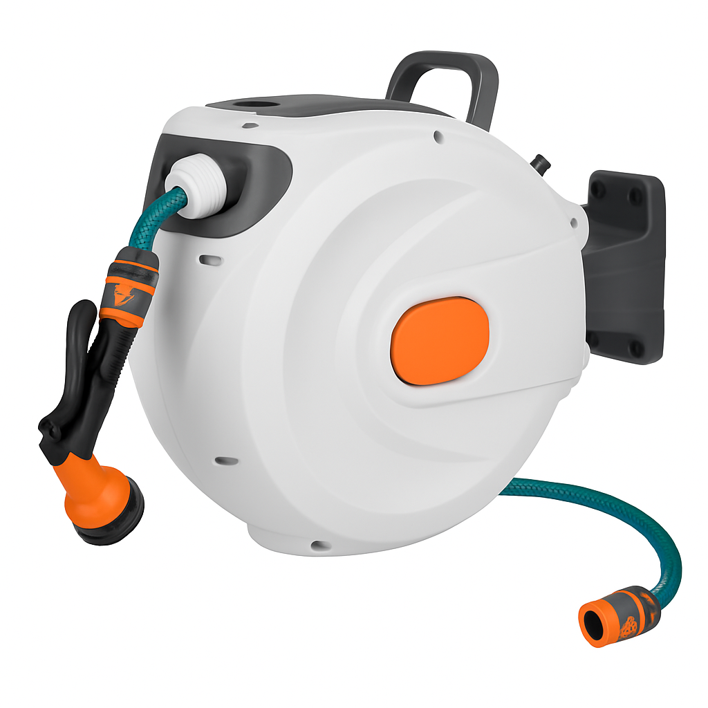 Retractable Garden Hose Reel with 180° Swivel Bracket