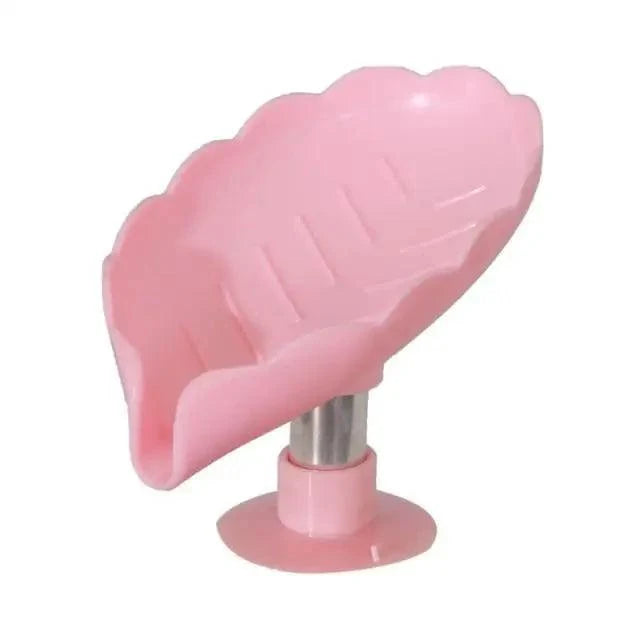 Leaf Shape Soap Box Drain Soap Holder Box Kichen Bathroom Accessories Toilet Laundry Soap Box Bathroom Supplies Tray Gadgets Soap Holder Leaf-Shape Self Draining Soap Dish Holder Not Punched Easy Clean Bar Soap Holder With Suction Cup Soap Dish
