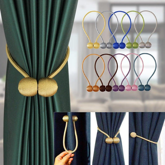 Magnetic Curtain Buckle Holder Tieback Window Accessories Curtain Decorative Curtain Tiebacks  Magnetic Curtain Tiebacks European Style Decorative Curtain Drape Tie With Strong Magnetic For Home And Office Decoration