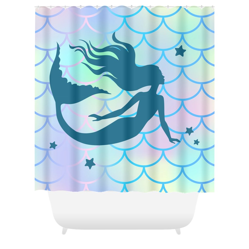 Mermaid Shower Curtain Mermaid Decor Bathroom Decor