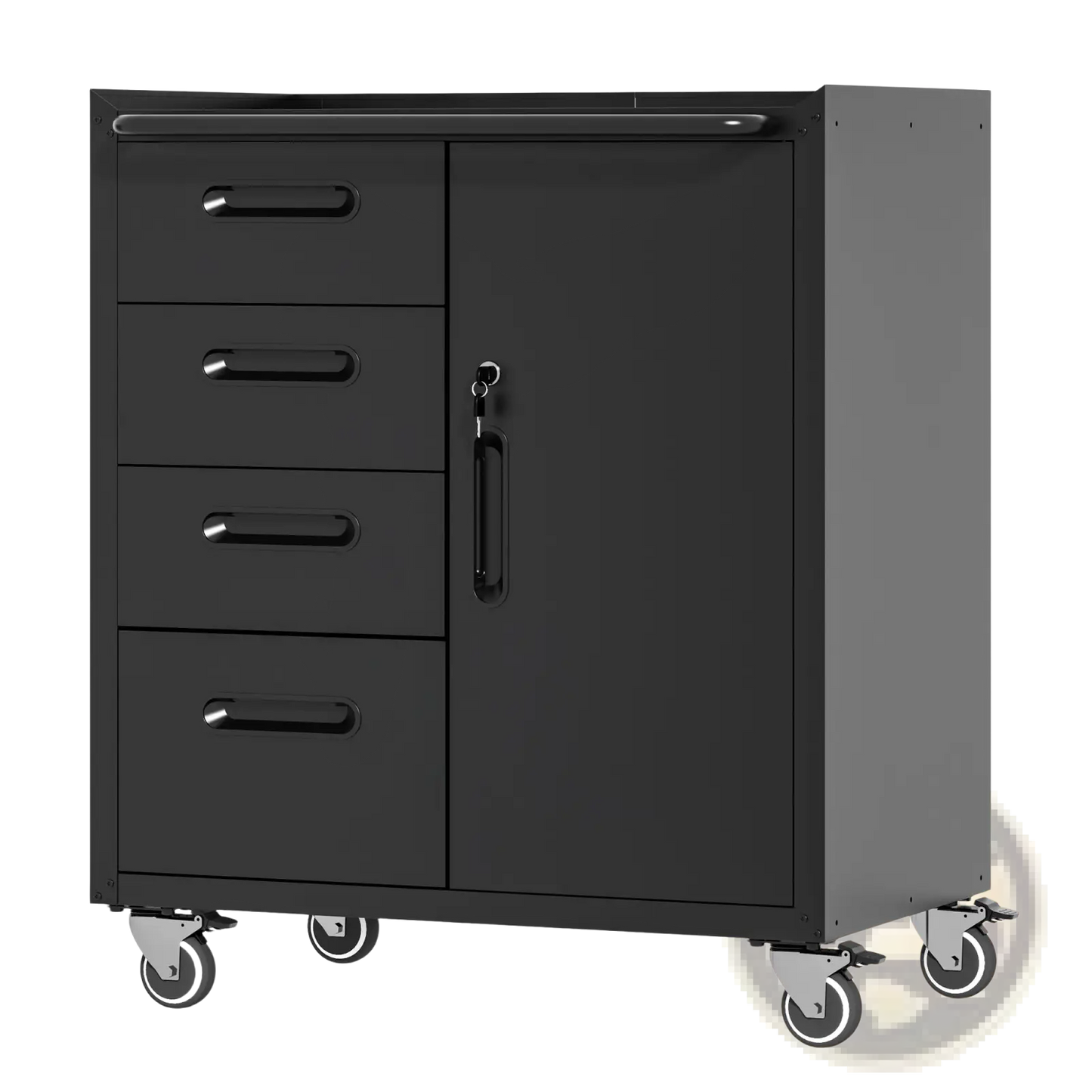 Metal Tool Storage Cabinet with 4 Drawers and Wheels
