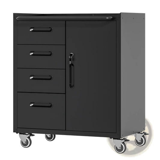 Metal Tool Storage Cabinet with 4 Drawers and Wheels