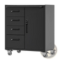 Metal Tool Storage Cabinet with 4 Drawers and Wheels