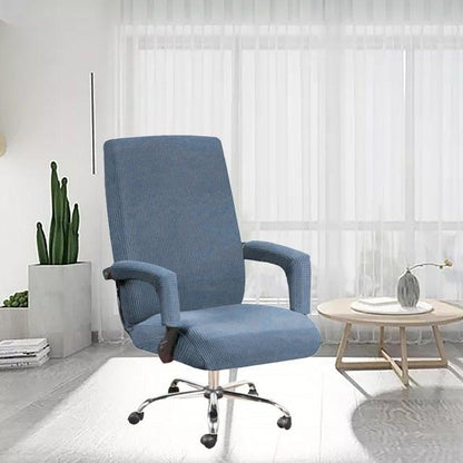Modern Office Chair Covers Stretch Washable Computer Chair Slipcovers for Universal Rotating Chair  Spandex Anti dirty Computer Chair Cover Elastic Polyester Office Chair Cover Easy Washable Removable With Armrest Cover