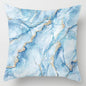 Modern Simple Blue Geometric Pillow Cover Home Sofa Decorative Blue Sea Texture Cotton Linen Cushion Home Decorative Pillow Case 45x45cm