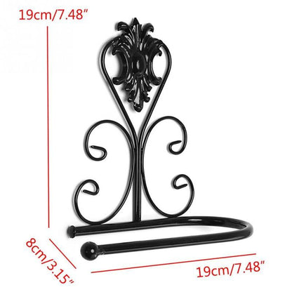 New Arrival Classic Bathroom accessories Vintage Iron Toilet Paper Towel Roll Holder Bathroom Wall Mount Rack Toilet Paper Roll Holder Cast Iron Wall Mounted Toilet Tissue Holder  European Victorian Design