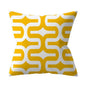 New Yellow Cushion Cases Modern Fashion Abstract Art Decorative Modern Pillow Covers Beautiful Pattern Square Pillow Case Sofa Car Couch Decorative Cover For Pillows 45x45CM