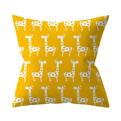 New Yellow Cushion Cases Modern Fashion Abstract Art Decorative Modern Pillow Covers Beautiful Pattern Square Pillow Case Sofa Car Couch Decorative Cover For Pillows 45x45CM
