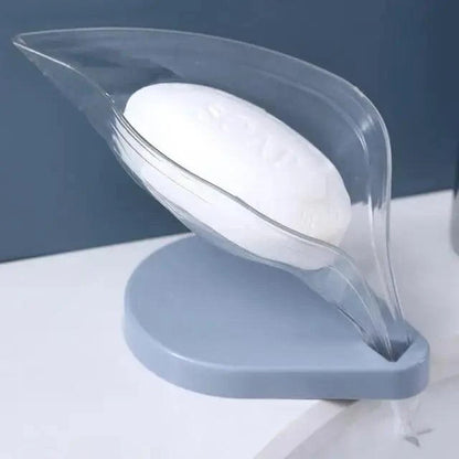 Non-slip leaf Shape Soap Box Bathroom Soap Holder Dish Storage Plate Tray Soap Holder Case Kitchen Supplies Bathroom Accessories Soap Dishes Sponge Container with Suction Cup Leaf Shape Self Draining for Bathroom Kitchen Sink