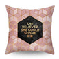 Nordic Style Pillow Covers Plant Letter Flower Geometric Sofa Cushion cover Headrest Pink Party Decorations Gift For Kids Geometric Decorative Throw Pillow Covers Square Cotton Cushion Covers Outdoor Sofa Home Pillow Covers