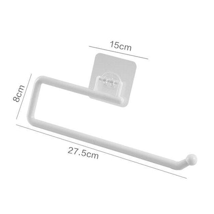 Perforation-Free Kitchen Toilet Paper Holder Special Paper Towel Rack Cling Film Storage Rack Toilet Paper Rag Holder  Wall Mount Self Adhesive Toilet Paper Holder Durable Stainless Steel Brushed Nickel Toilet Paper Roll Holder Modern No Drilling