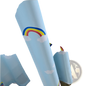 Rainbow Blackout and Sheer Curtains for Kids Room