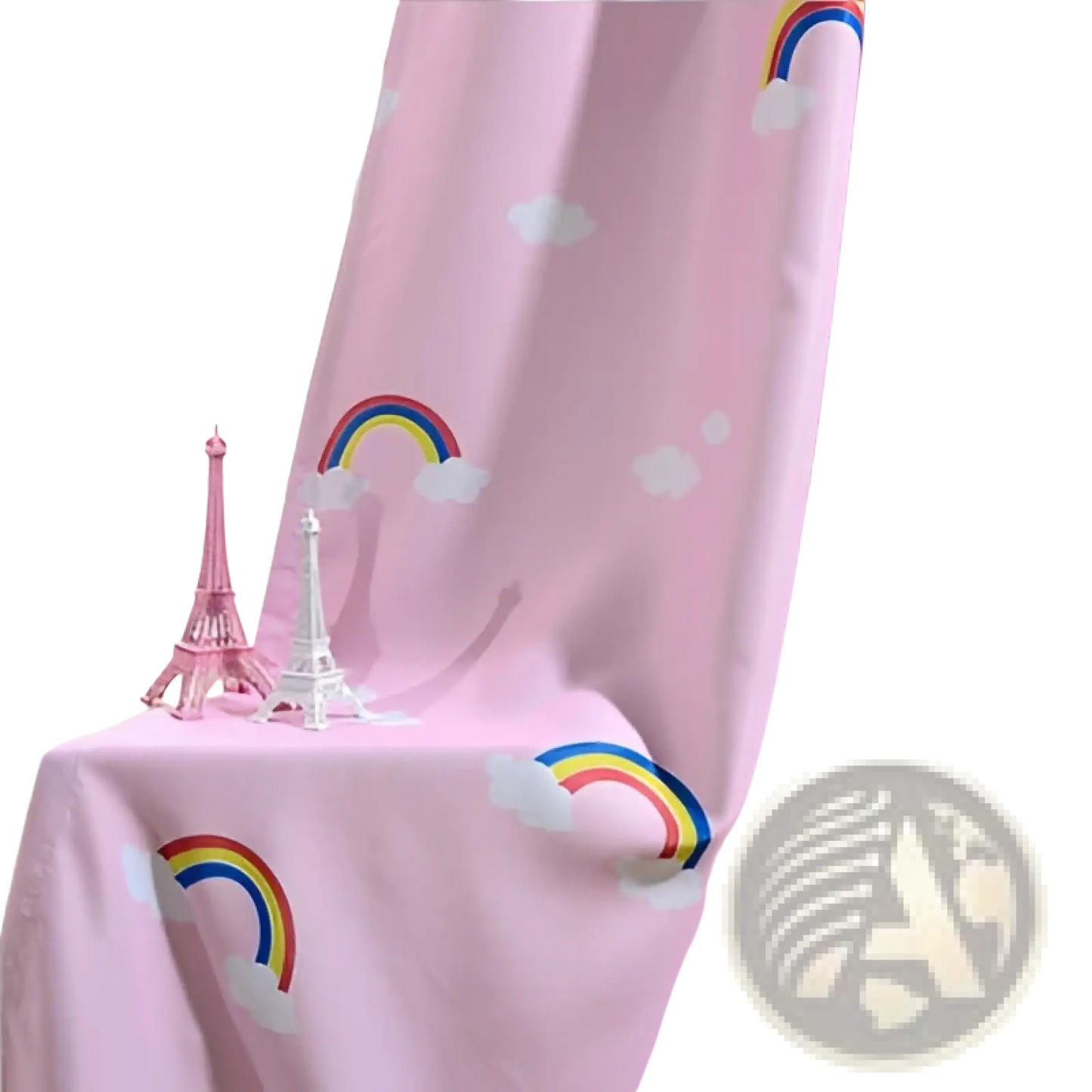 Rainbow Blackout and Sheer Curtains for Kids Room