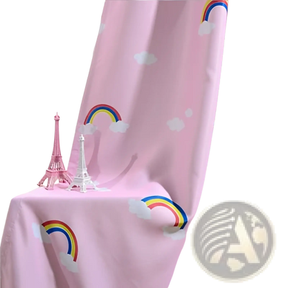 Rainbow Blackout and Sheer Curtains for Kids Room