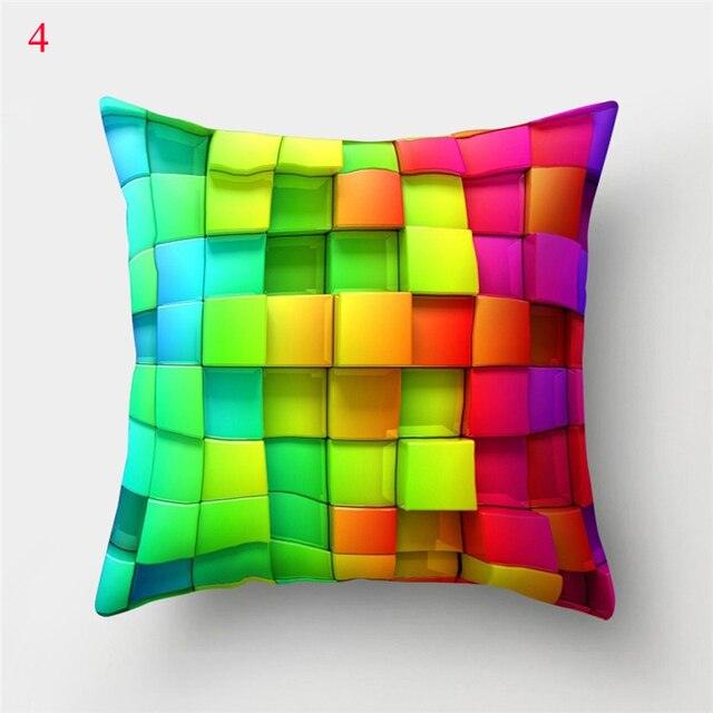 Rainbow Pillowcase Colorful Pillow Covers Cushion Cover Rainbow Throw Pillow Case Cushion Covers Abstract Swirl Rainbow Blue Green Red Bright Colors Wave Blend Throw Pillow Covers