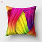 Rainbow Pillowcase Colorful Pillow Covers Cushion Cover Rainbow Throw Pillow Case Cushion Covers Abstract Swirl Rainbow Blue Green Red Bright Colors Wave Blend Throw Pillow Covers