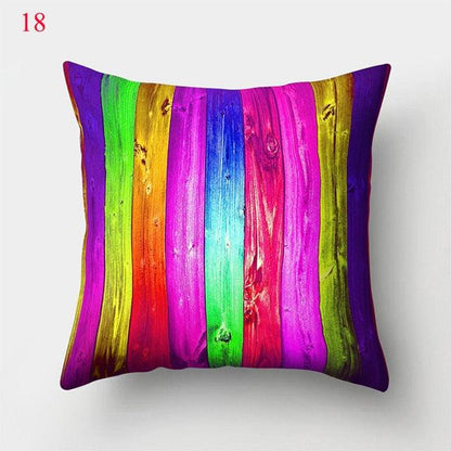 Rainbow Pillowcase Colorful Pillow Covers Cushion Cover Rainbow Throw Pillow Case Cushion Covers Abstract Swirl Rainbow Blue Green Red Bright Colors Wave Blend Throw Pillow Covers