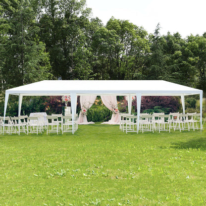 10 x 30 Feet Gazebo Canopy Tent with Connection Stakes and Wind Ropes