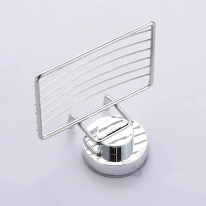 Super Strong Vacuum Suction Cup Soap Holder Drain Stainless Steel Wall-Mounted Soap Dish Shower Box Dish Punch-Free Bathroom Accessories Bathroom Soap Dish Holder Shower Soap Dish Saver Tray Bar Soap Sponge Holder for Shower Bathroom And Kitchen
