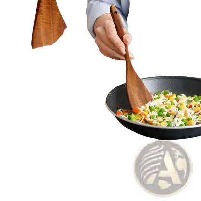 Teak Wooden Cooking Spoon Set 6 Piece Utensils