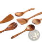 Teak Wooden Cooking Spoon Set 6 Piece Utensils