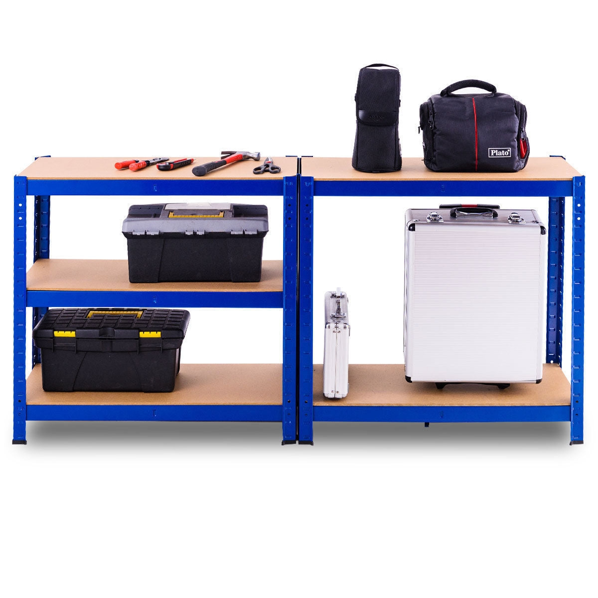29.5 x 59 Inch Adjustable 5-layer 2000 lbs Capacity Tool Shelf-Blue