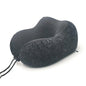 U-Shape Travel Pillow Pure Memory Foam Neck Pillow for Airplane Office Nap Cervical Pillows Flight Sleeping Head Neck Support Memory Cotton Neck Pillow Cervical Vertebra Travel Portable Noon Break Aircraft Neck Pillow For Traveling