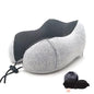 U-Shape Travel Pillow Pure Memory Foam Neck Pillow for Airplane Office Nap Cervical Pillows Flight Sleeping Head Neck Support Memory Cotton Neck Pillow Cervical Vertebra Travel Portable Noon Break Aircraft Neck Pillow For Traveling