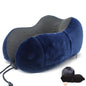 U-Shape Travel Pillow Pure Memory Foam Neck Pillow for Airplane Office Nap Cervical Pillows Flight Sleeping Head Neck Support Memory Cotton Neck Pillow Cervical Vertebra Travel Portable Noon Break Aircraft Neck Pillow For Traveling