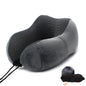 U-Shape Travel Pillow Pure Memory Foam Neck Pillow for Airplane Office Nap Cervical Pillows Flight Sleeping Head Neck Support Memory Cotton Neck Pillow Cervical Vertebra Travel Portable Noon Break Aircraft Neck Pillow For Traveling