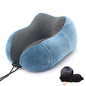U-Shape Travel Pillow Pure Memory Foam Neck Pillow for Airplane Office Nap Cervical Pillows Flight Sleeping Head Neck Support Memory Cotton Neck Pillow Cervical Vertebra Travel Portable Noon Break Aircraft Neck Pillow For Traveling