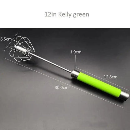 Unique Design Semi-automatic Egg Beater 304 Stainless Steel Egg Whisk Manual Hand Mixer Self Turning Egg Stirrer Kitchen Accessories Egg Tools