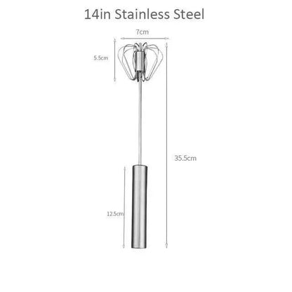 Unique Design Semi-automatic Egg Beater 304 Stainless Steel Egg Whisk Manual Hand Mixer Self Turning Egg Stirrer Kitchen Accessories Egg Tools
