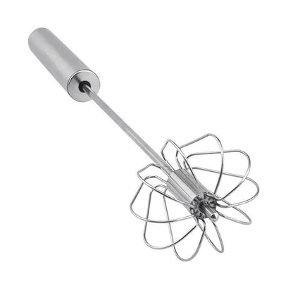 Unique Design Semi-automatic Egg Beater 304 Stainless Steel Egg Whisk Manual Hand Mixer Self Turning Egg Stirrer Kitchen Accessories Egg Tools