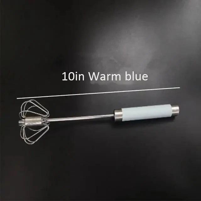 Unique Design Semi-automatic Egg Beater 304 Stainless Steel Egg Whisk Manual Hand Mixer Self Turning Egg Stirrer Kitchen Accessories Egg Tools