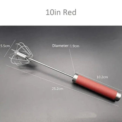 Unique Design Semi-automatic Egg Beater 304 Stainless Steel Egg Whisk Manual Hand Mixer Self Turning Egg Stirrer Kitchen Accessories Egg Tools