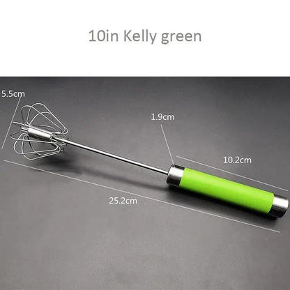 Unique Design Semi-automatic Egg Beater 304 Stainless Steel Egg Whisk Manual Hand Mixer Self Turning Egg Stirrer Kitchen Accessories Egg Tools