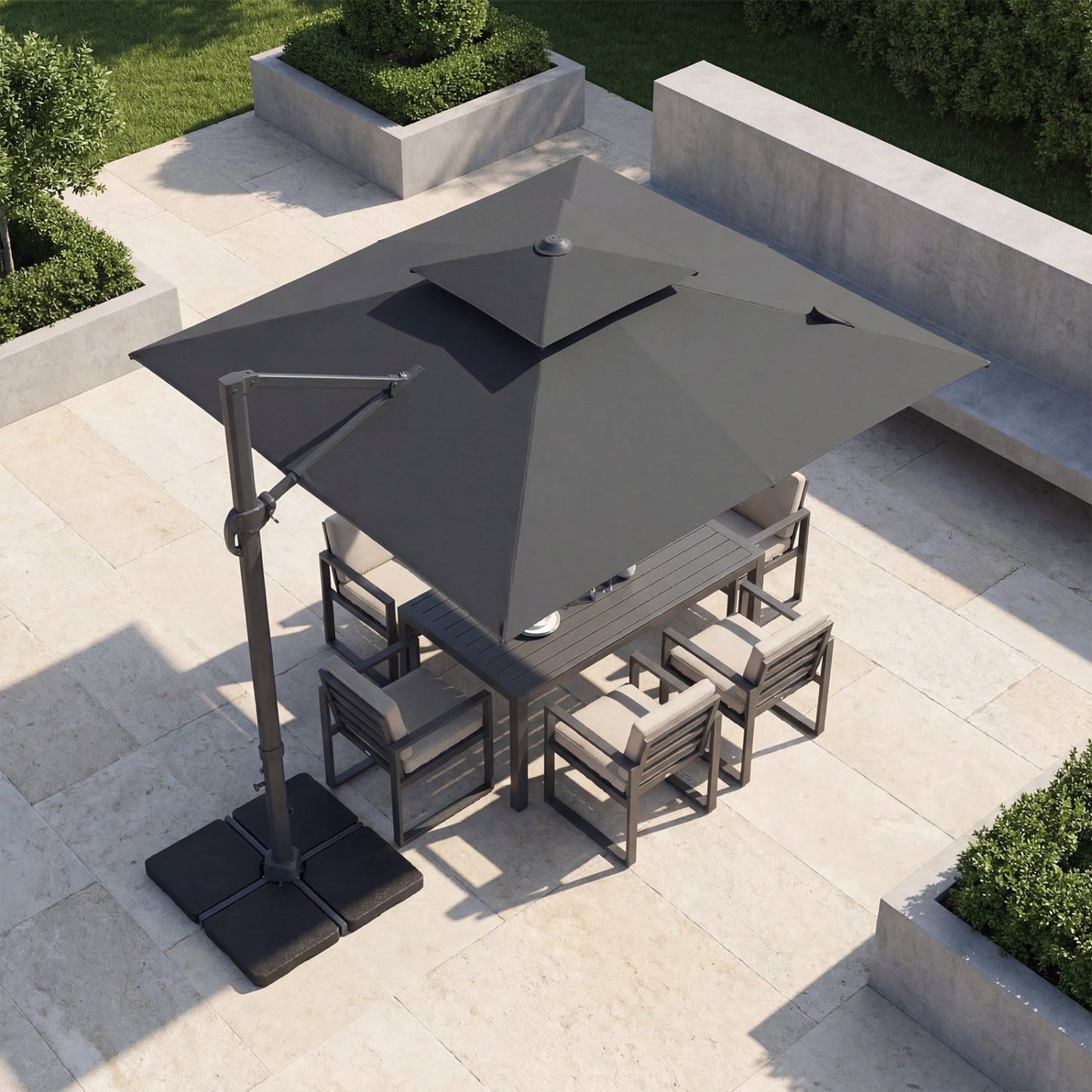 10 FT Cantilever Patio Umbrella with 220 LBS Base