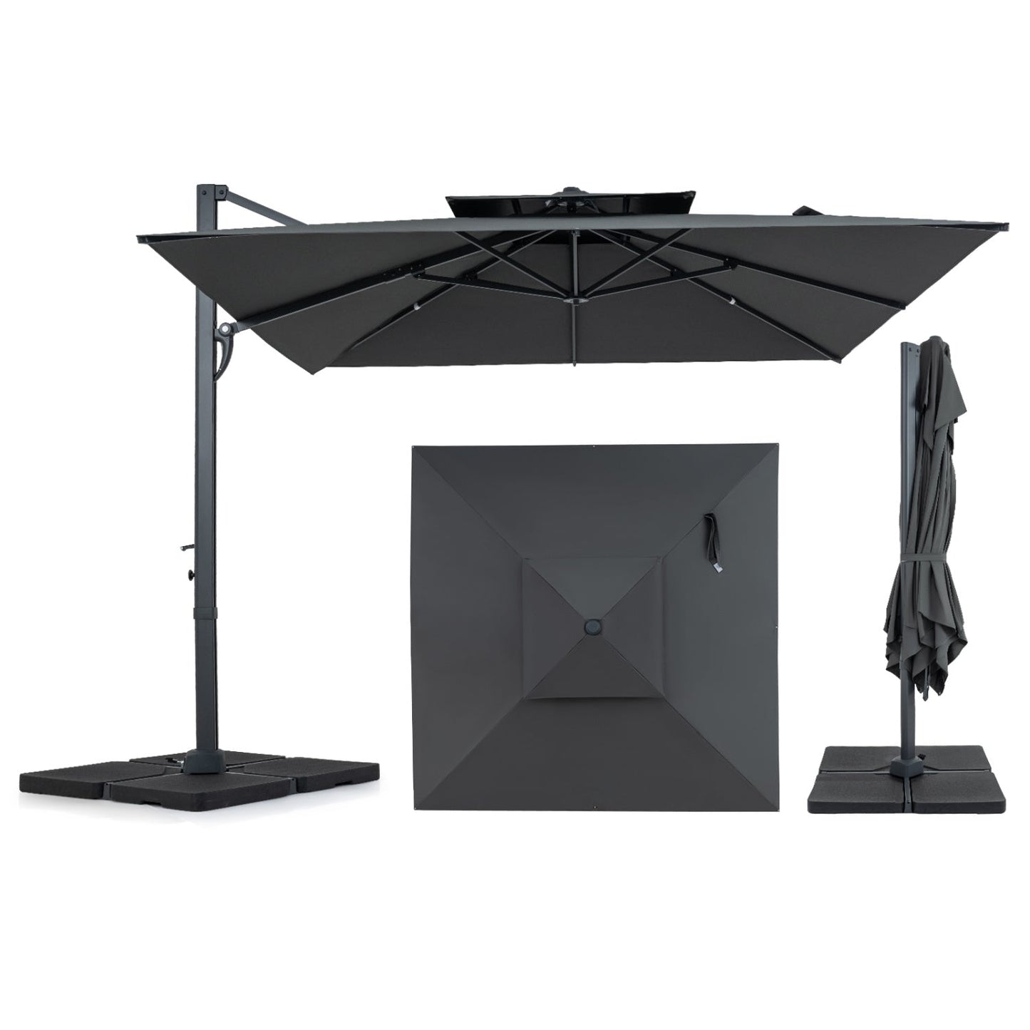10 FT Cantilever Patio Umbrella with 220 LBS Base