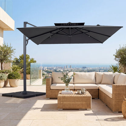 10 FT Cantilever Patio Umbrella with 220 LBS Base