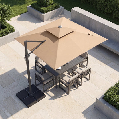 10 FT Cantilever Patio Umbrella with 220 LBS Base