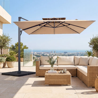 10 FT Cantilever Patio Umbrella with 220 LBS Base