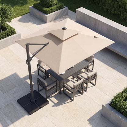 10 FT Cantilever Patio Umbrella with 220 LBS Base