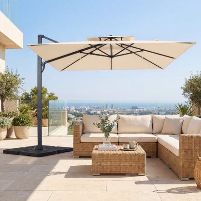 10 FT Cantilever Patio Umbrella with 220 LBS Base