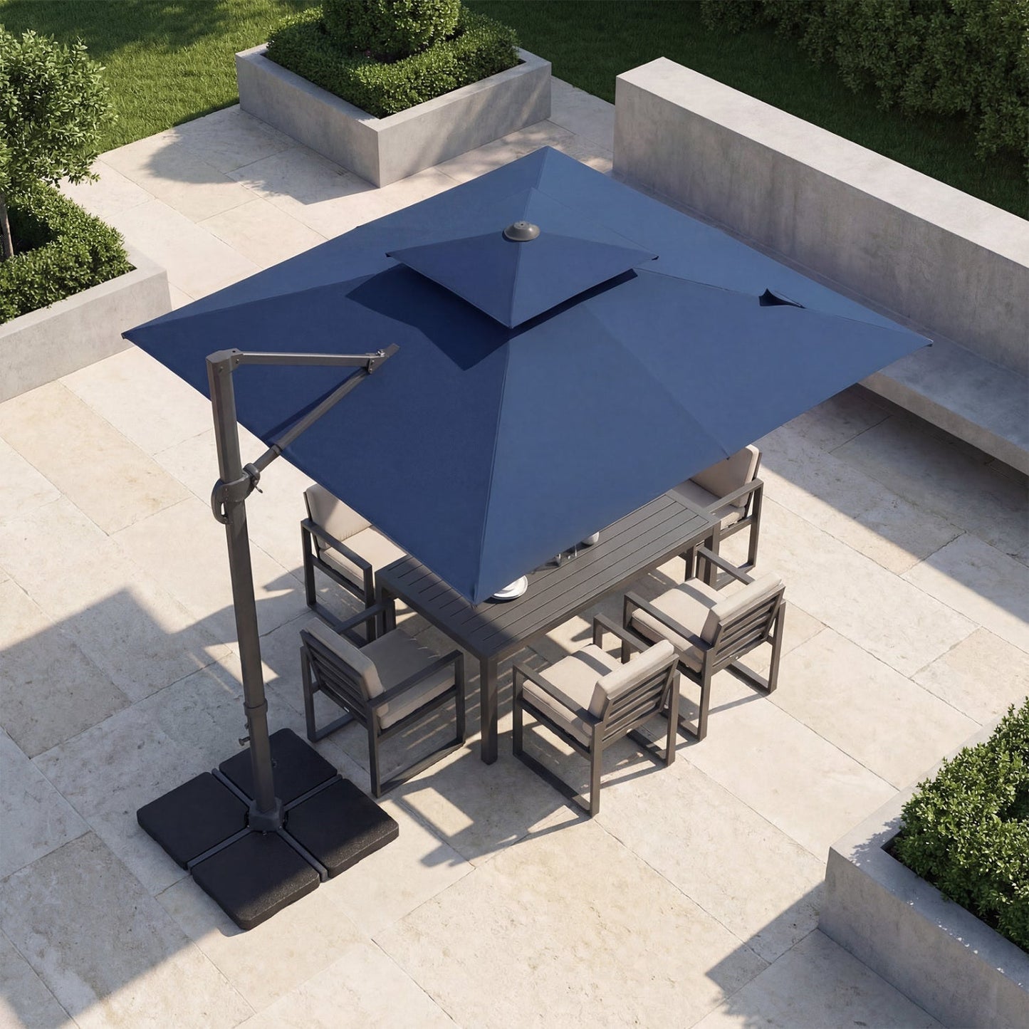 10 FT Cantilever Patio Umbrella with 220 LBS Base
