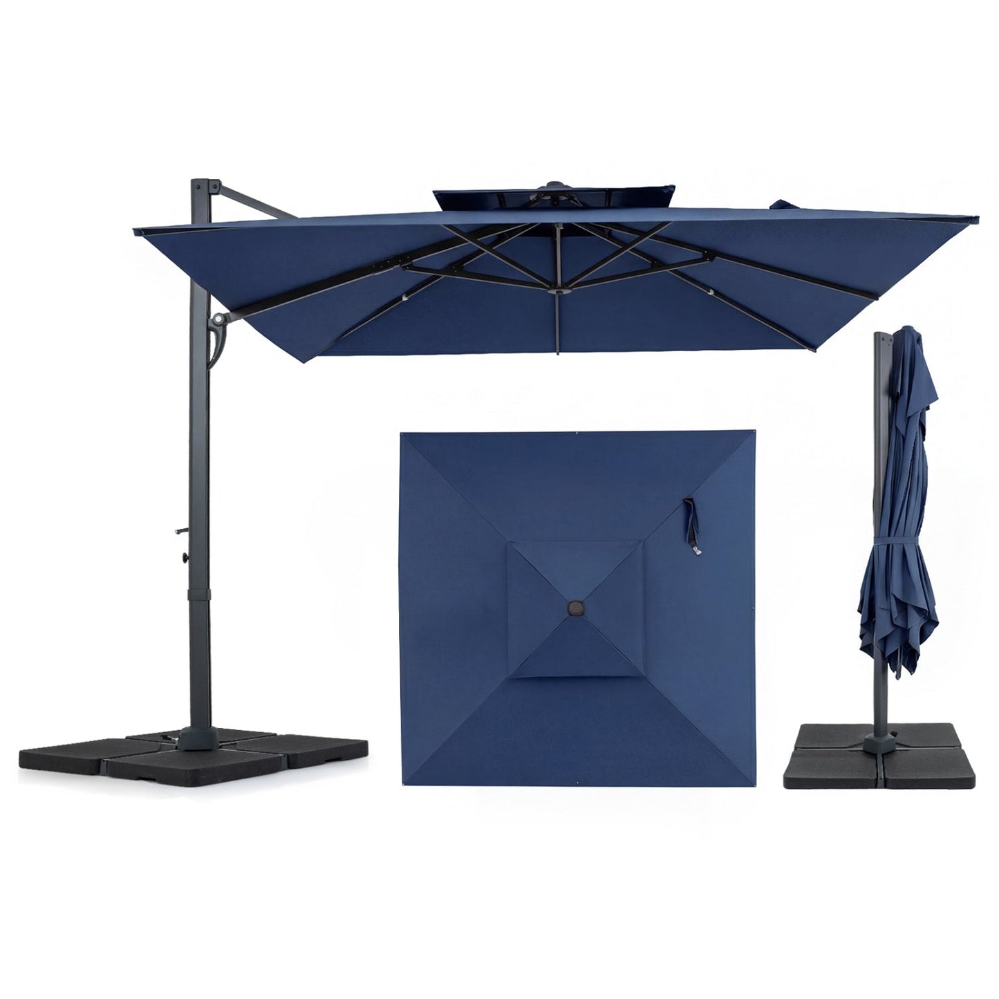 10 FT Cantilever Patio Umbrella with 220 LBS Base