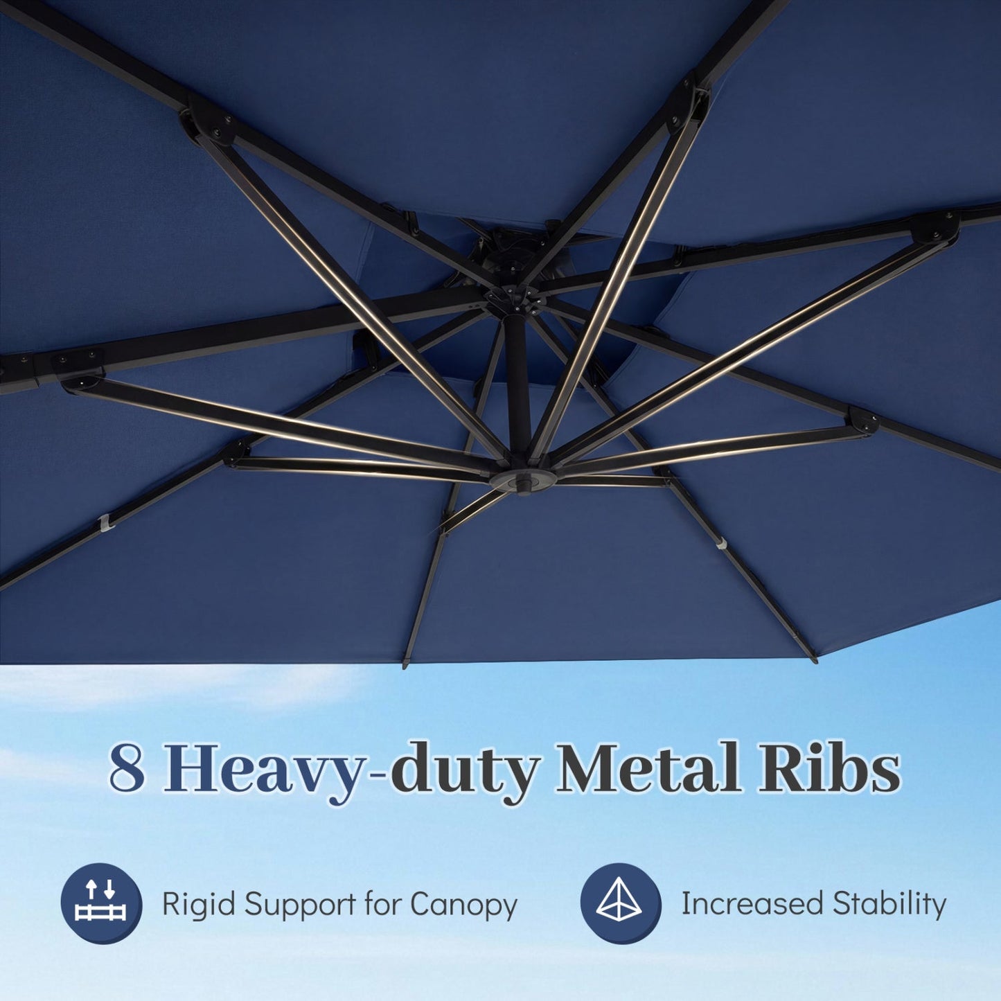 10 FT Cantilever Patio Umbrella with 220 LBS Base