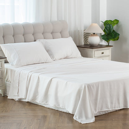 Kasentex Lightweight Sheet Set Full/Queen/King - Breathable Deep Pocket Bed Sheets with Pillowcases